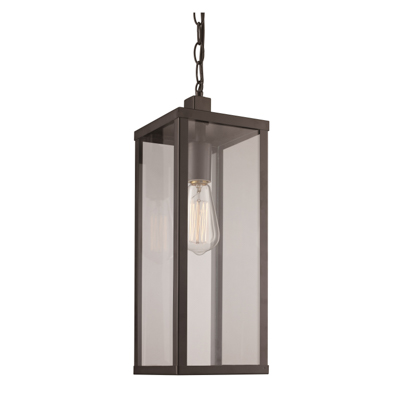 Trans Globe Lighting 40757 BK Oxford 19.5" Outdoor Black Industrial Hanging Lantern